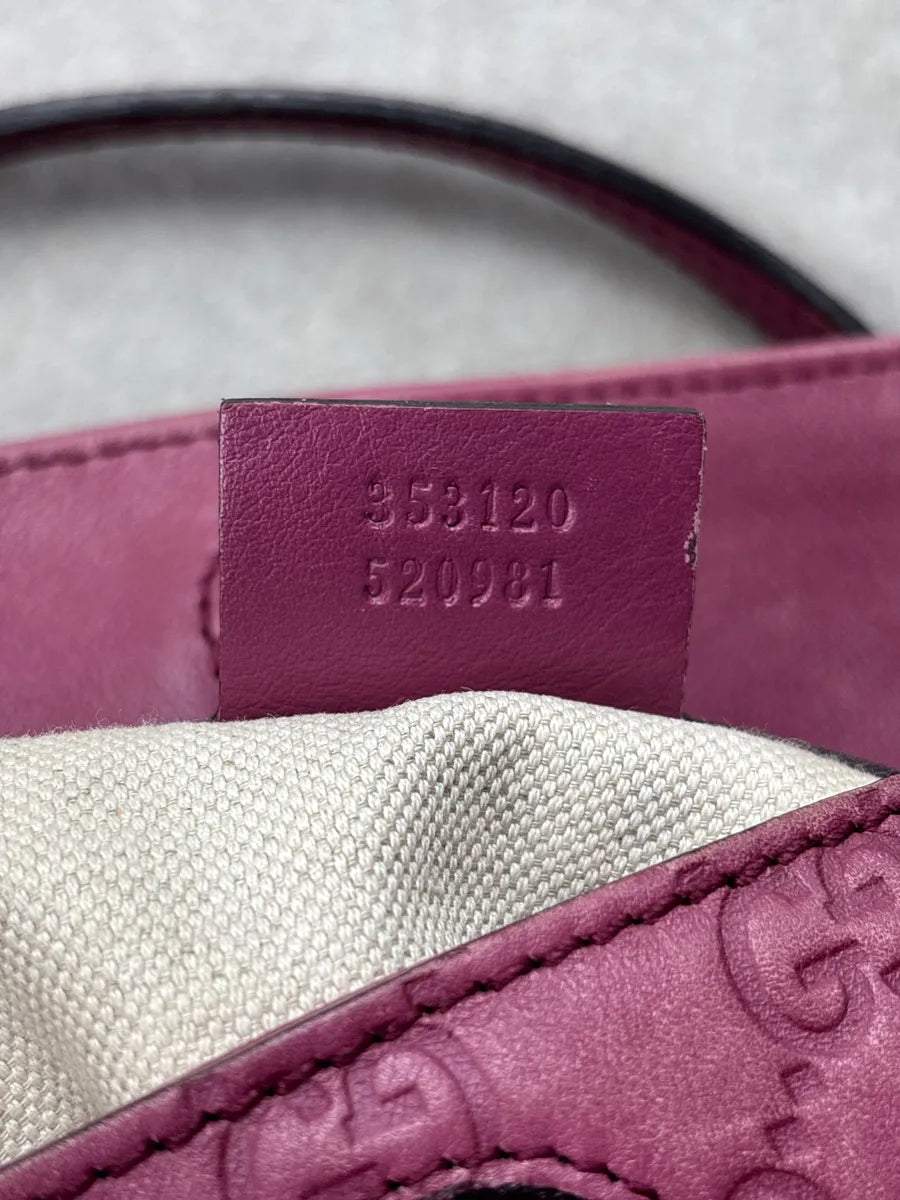 Gucci Berry Pink Leather Guccissima Embossed Totebag hMEQZVHw 21