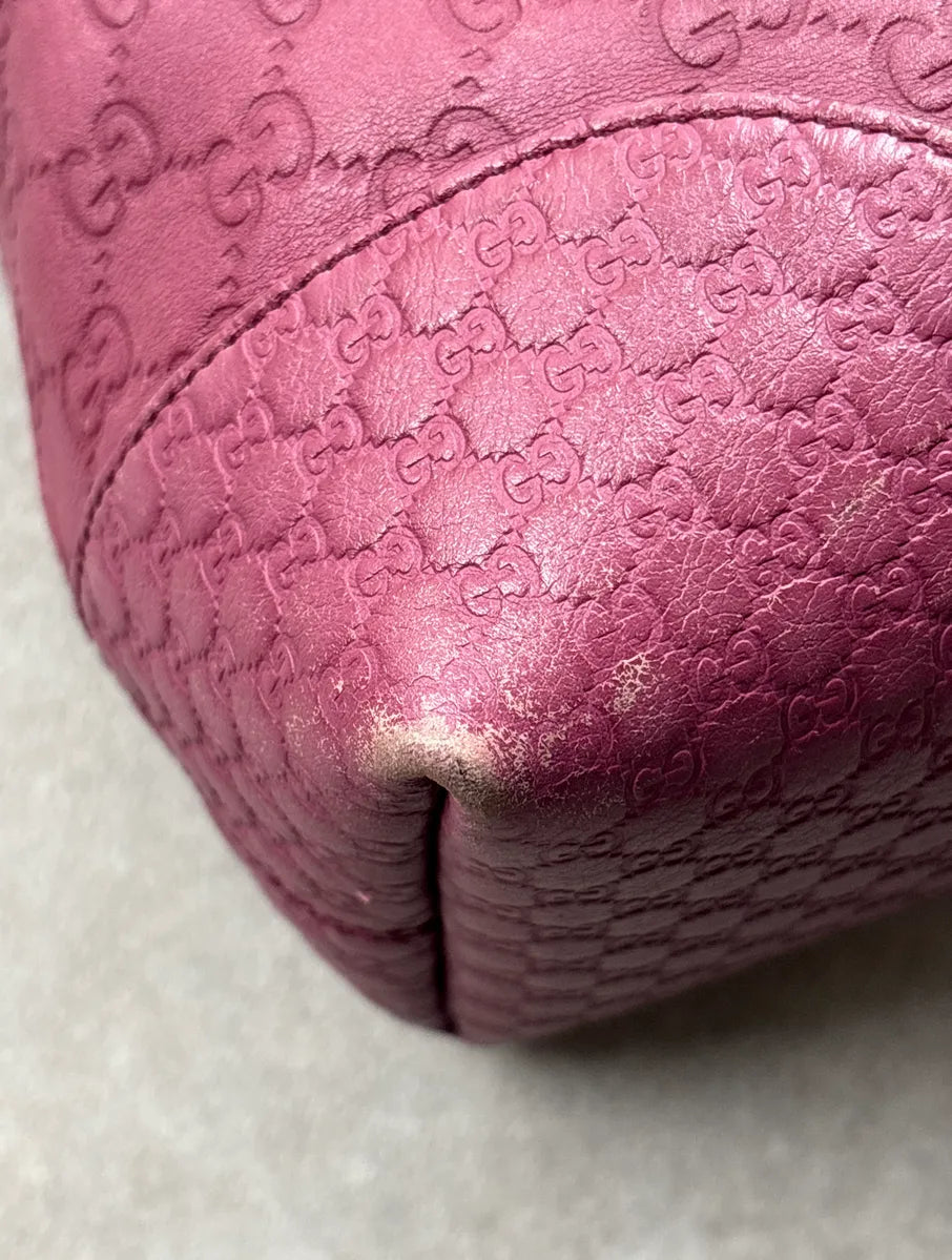 Gucci Berry Pink Leather Guccissima Embossed Totebag hMEQZVHw 16
