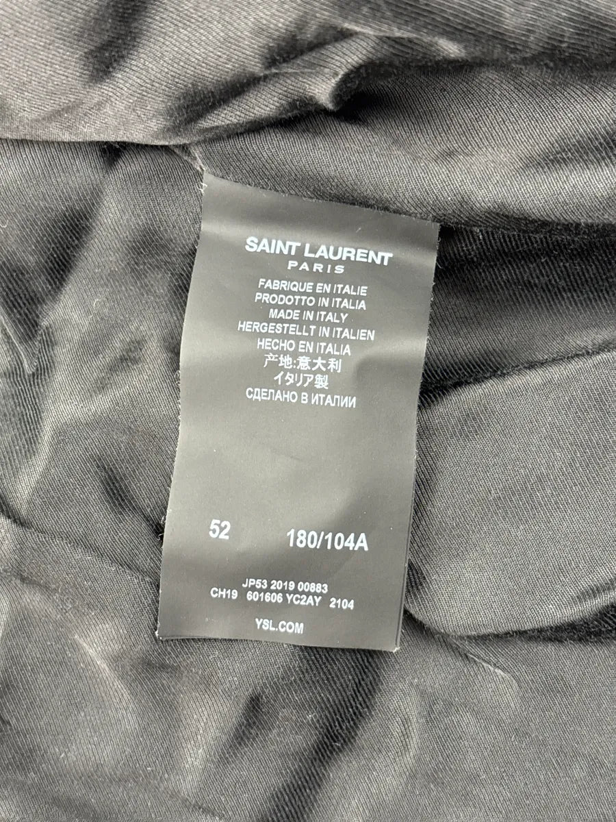 FW2019 Saint Laurent Brown Belted Suede Leather Jacket hNAwmgDi 12