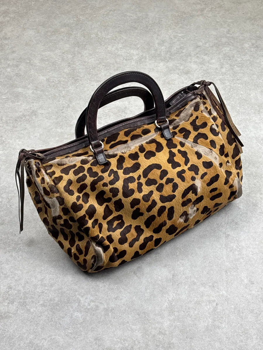 2000s Prada Brown Pony Hair Cheetah Top Handle Bag hPJIvquG 1