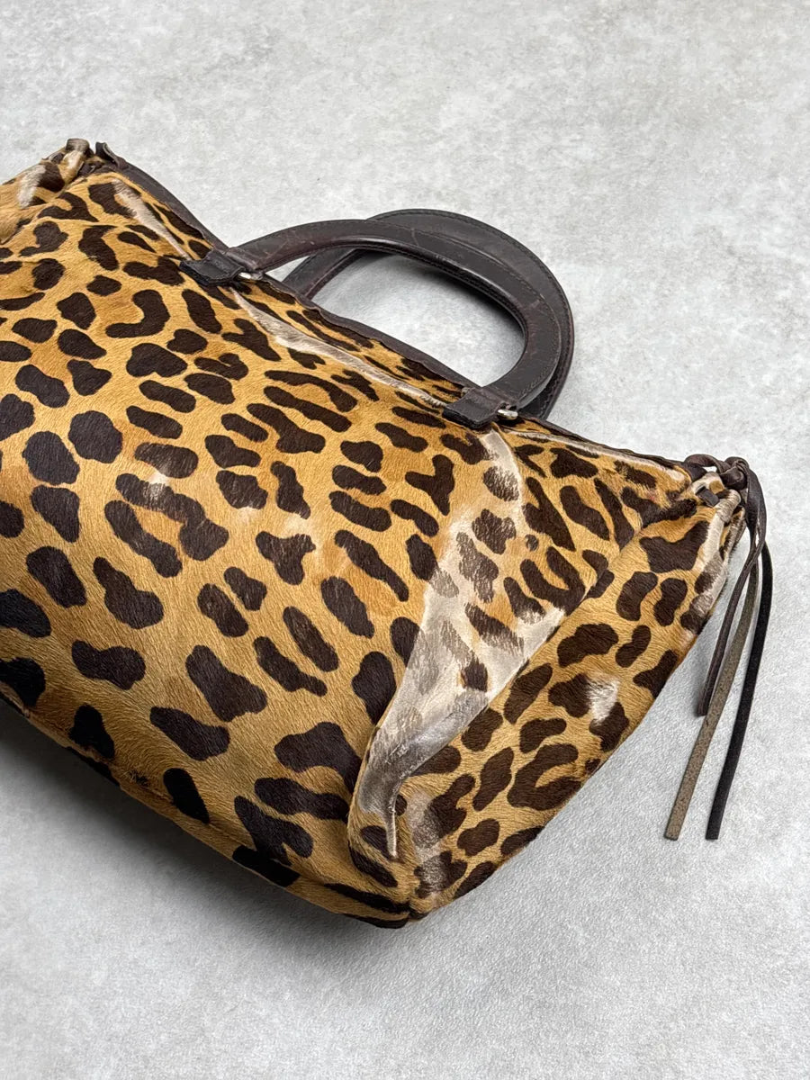 2000s Prada Brown Pony Hair Cheetah Top Handle Bag hPJIvquG 11