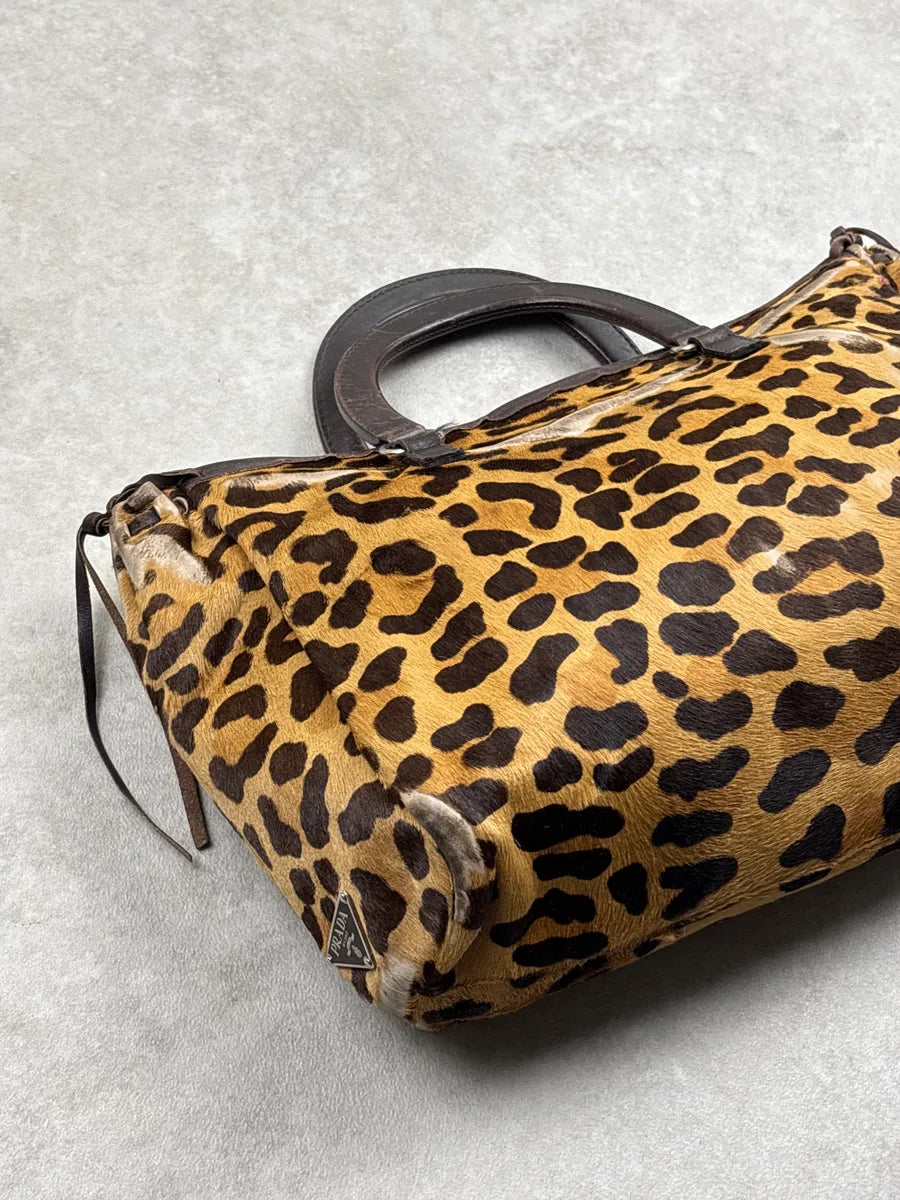 2000s Prada Brown Pony Hair Cheetah Top Handle Bag hPJIvquG 12
