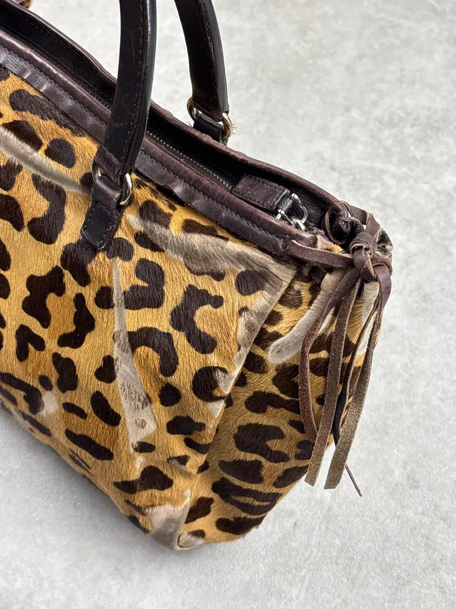 2000s Prada Brown Pony Hair Cheetah Top Handle Bag hPJIvquG 10
