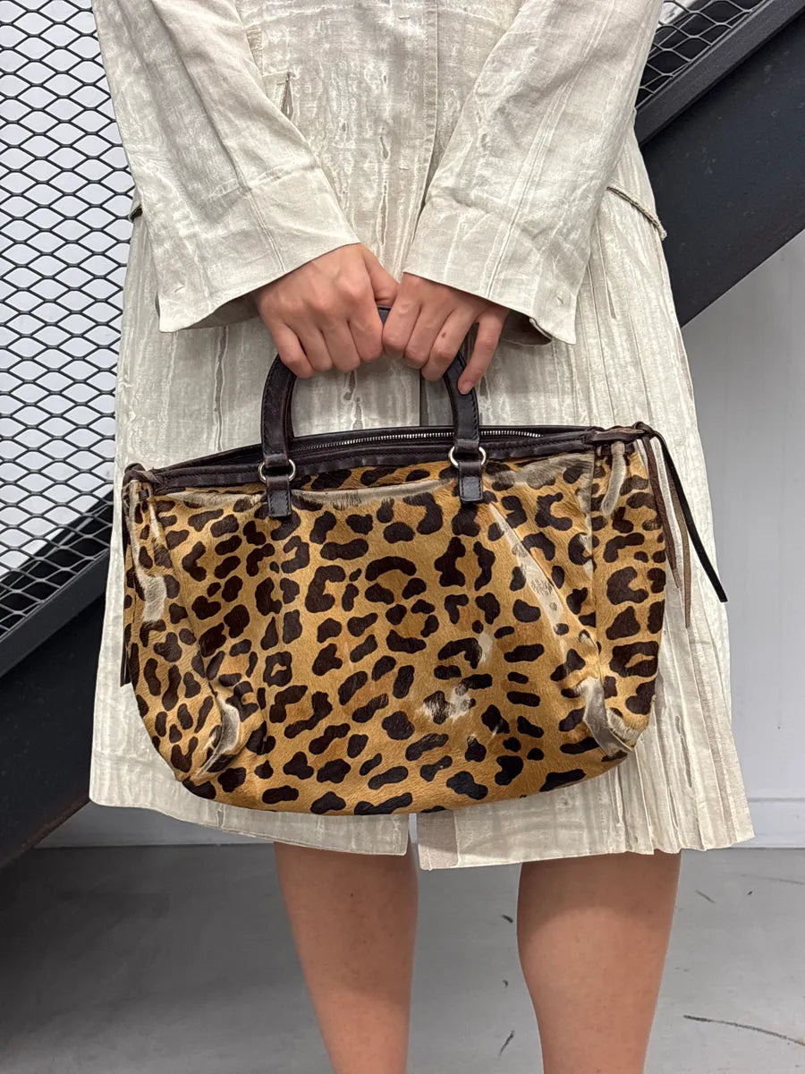 2000s Prada Brown Pony Hair Cheetah Top Handle Bag hPJIvquG 3