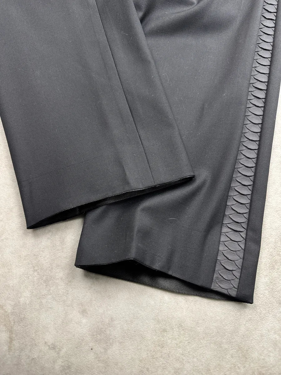 Philipp Plein Black Wool Python Pants hRrhZGTK 7