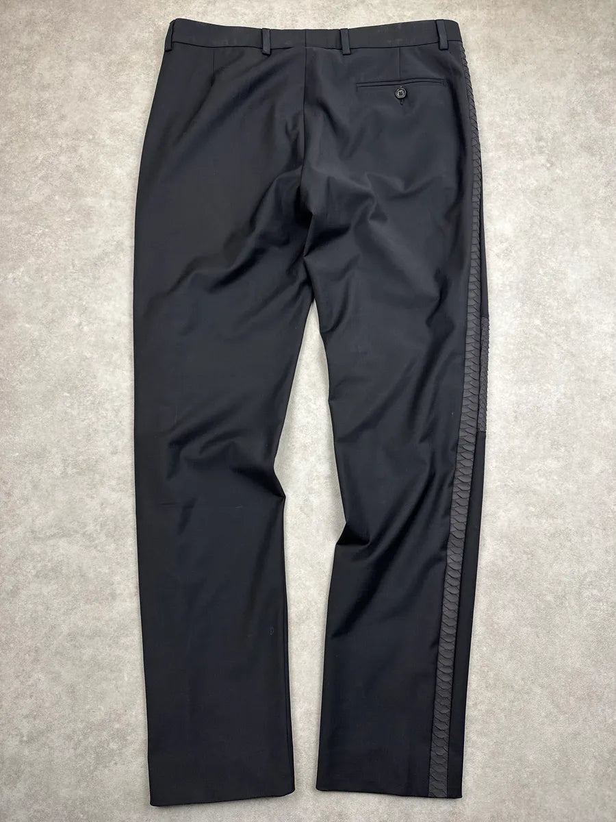 Philipp Plein Black Wool Python Pants hRrhZGTK 4