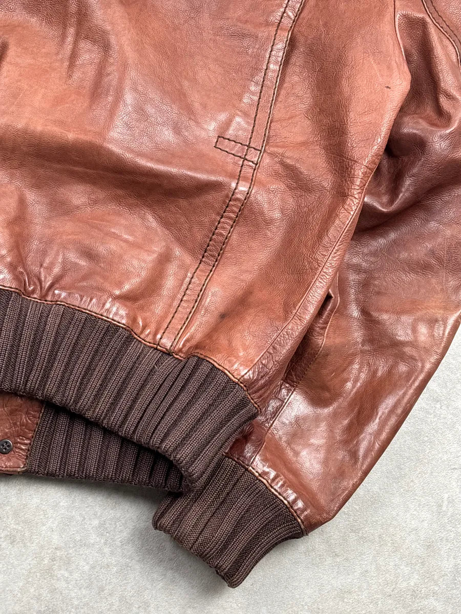 AW2008 Gucci Brown Leather Madonna Bomber Jacket by Frida Giannini hUIJezky 12