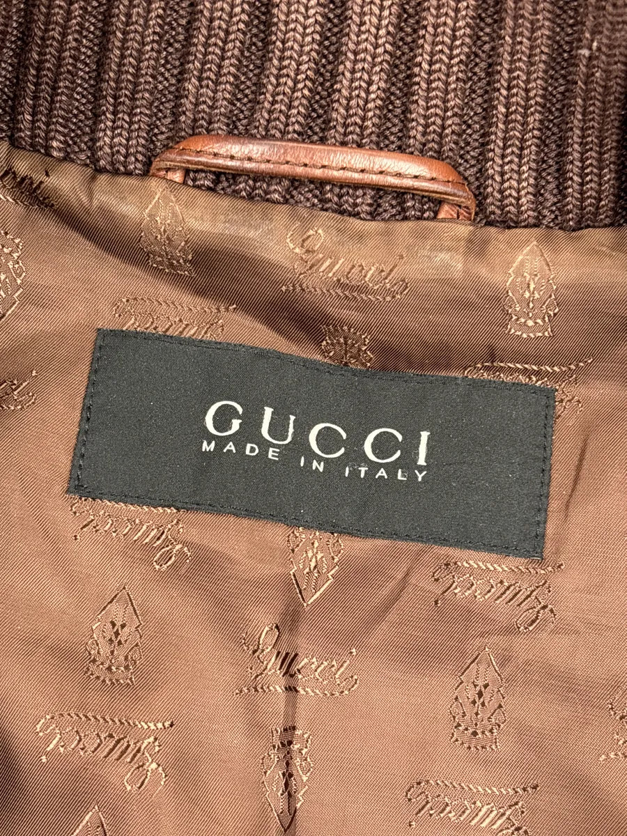 AW2008 Gucci Brown Leather Madonna Bomber Jacket by Frida Giannini hUIJezky 13