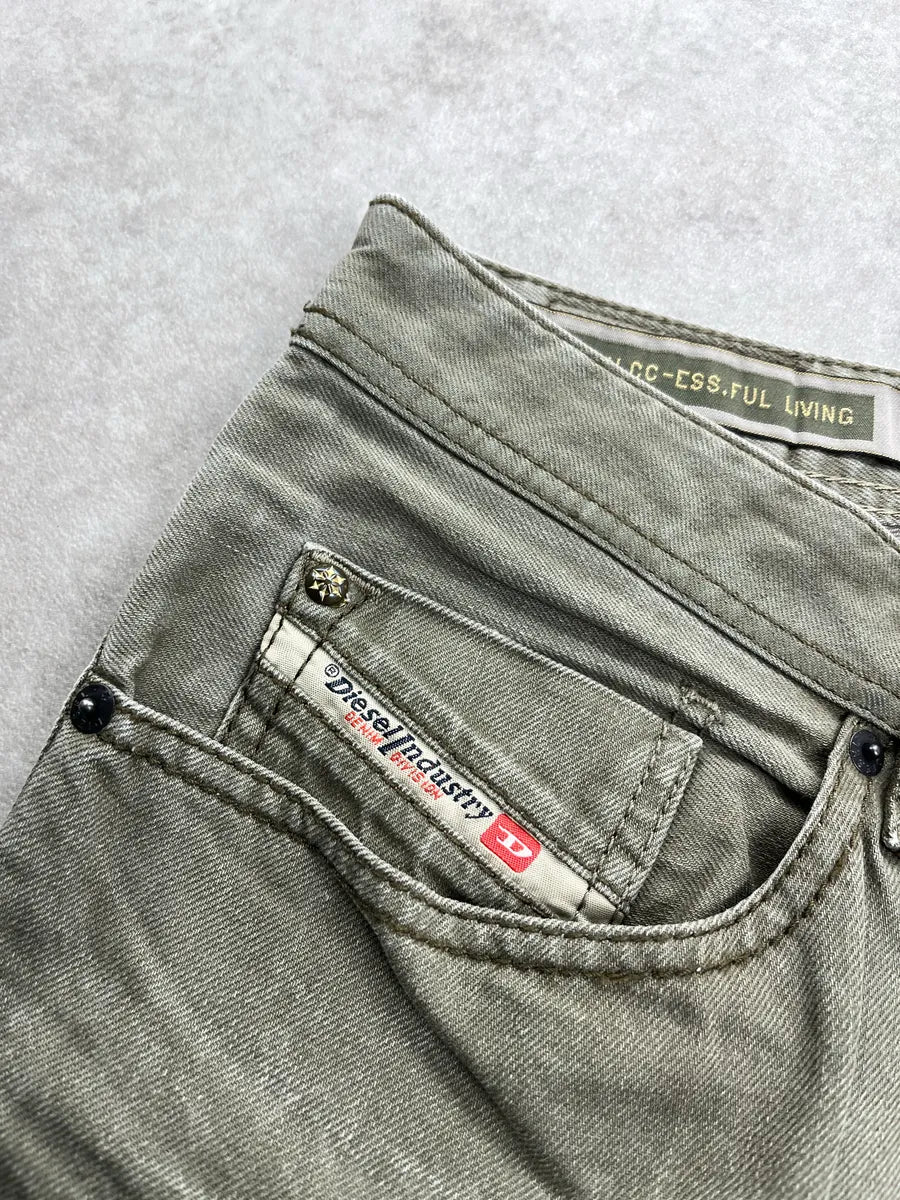 Diesel Waykee Washed Olive Denim Jeans hVUMcujQ 7