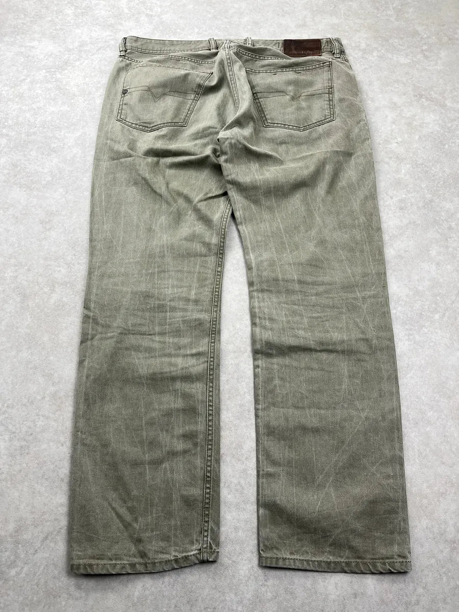 Diesel Waykee Washed Olive Denim Jeans hVUMcujQ 5