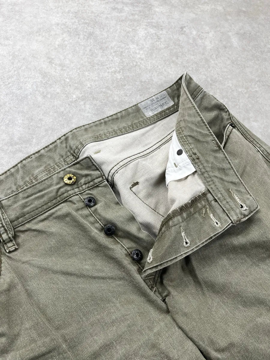 Diesel Waykee Washed Olive Denim Jeans hVUMcujQ 10