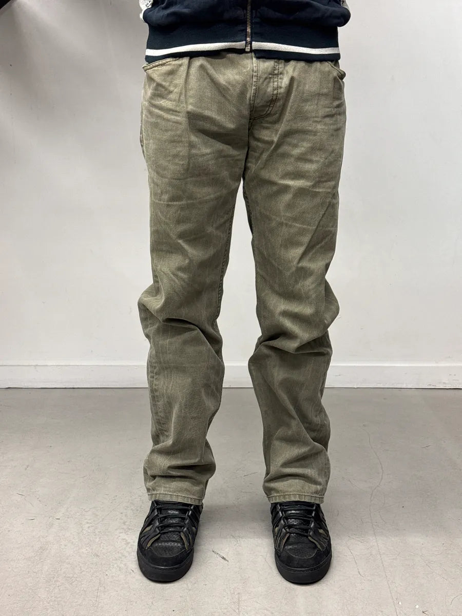 Diesel Waykee Washed Olive Denim Jeans hVUMcujQ 1