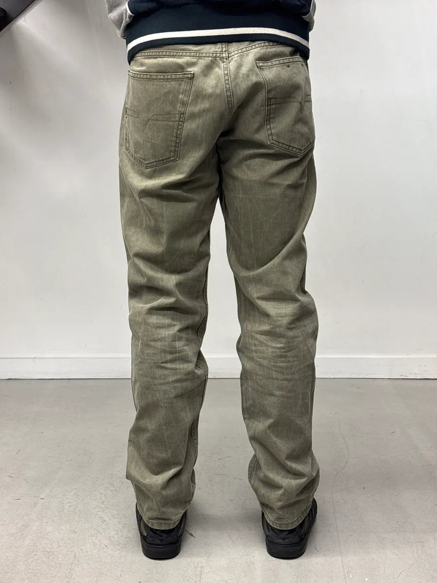 Diesel Waykee Washed Olive Denim Jeans hVUMcujQ 3