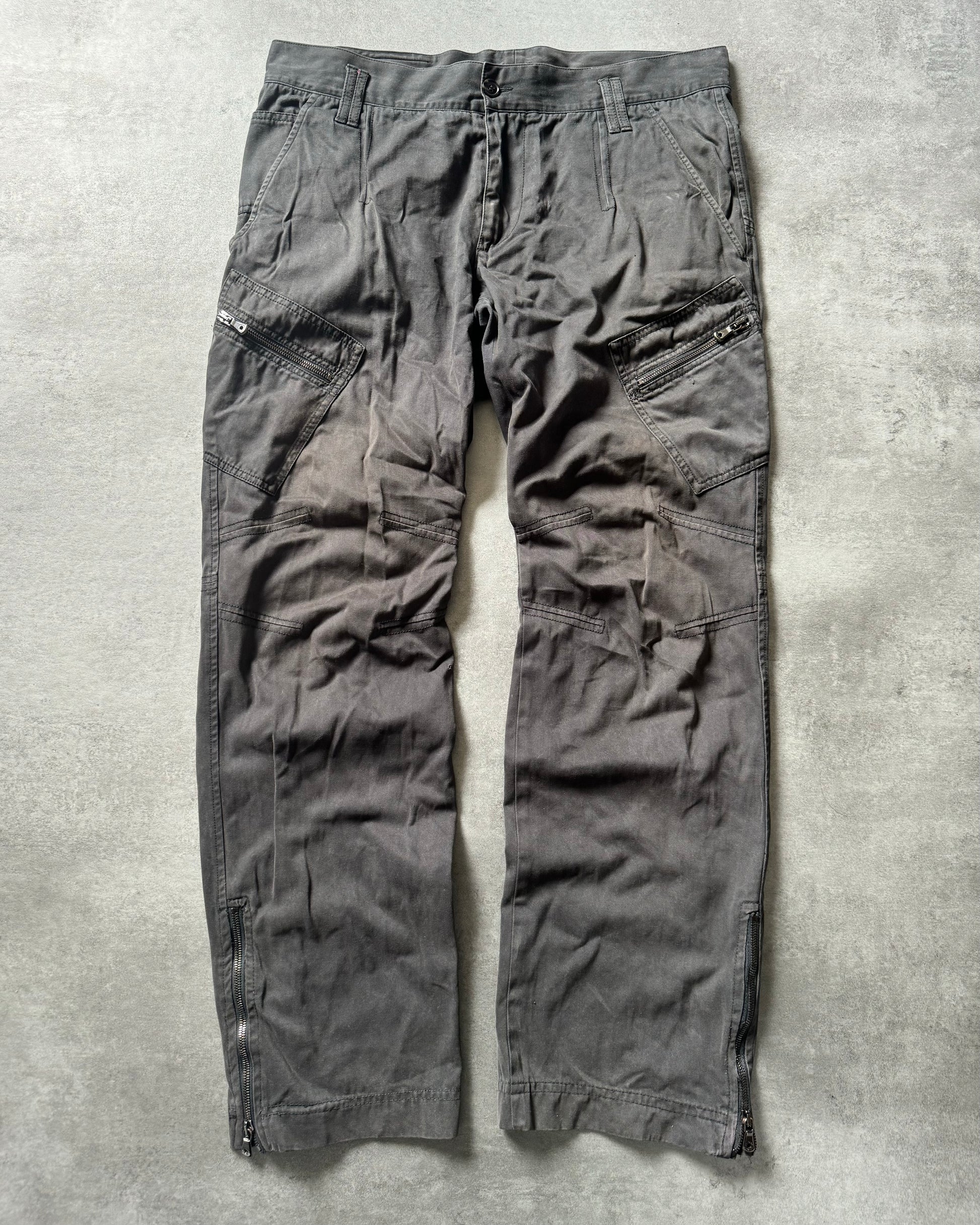 AW2003 Dolce & Gabbana Faded Cargo Relaxed Pants (L) - 5