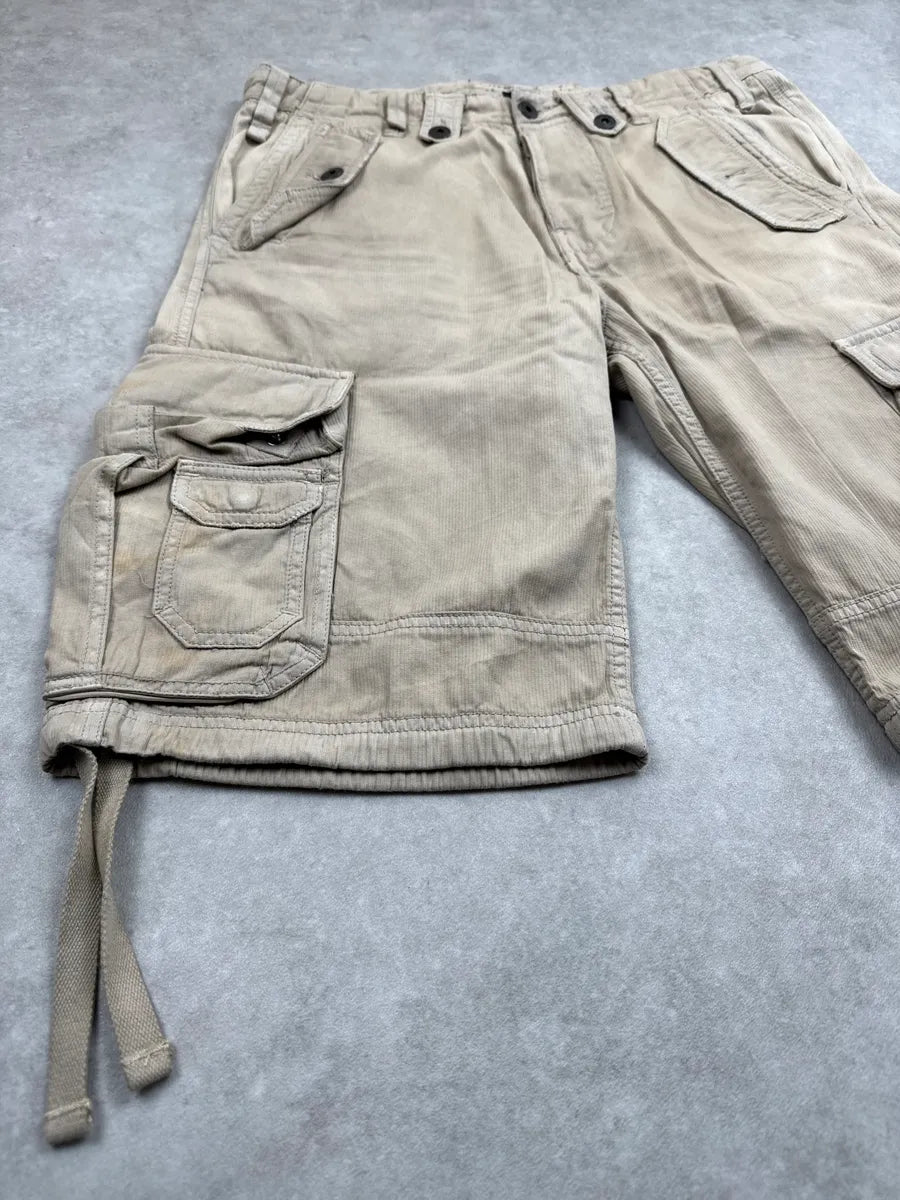 AW2004 Dolce & Gabbana Sand Beige Multi-Pocket Hem Shorts haXKXRCr 6