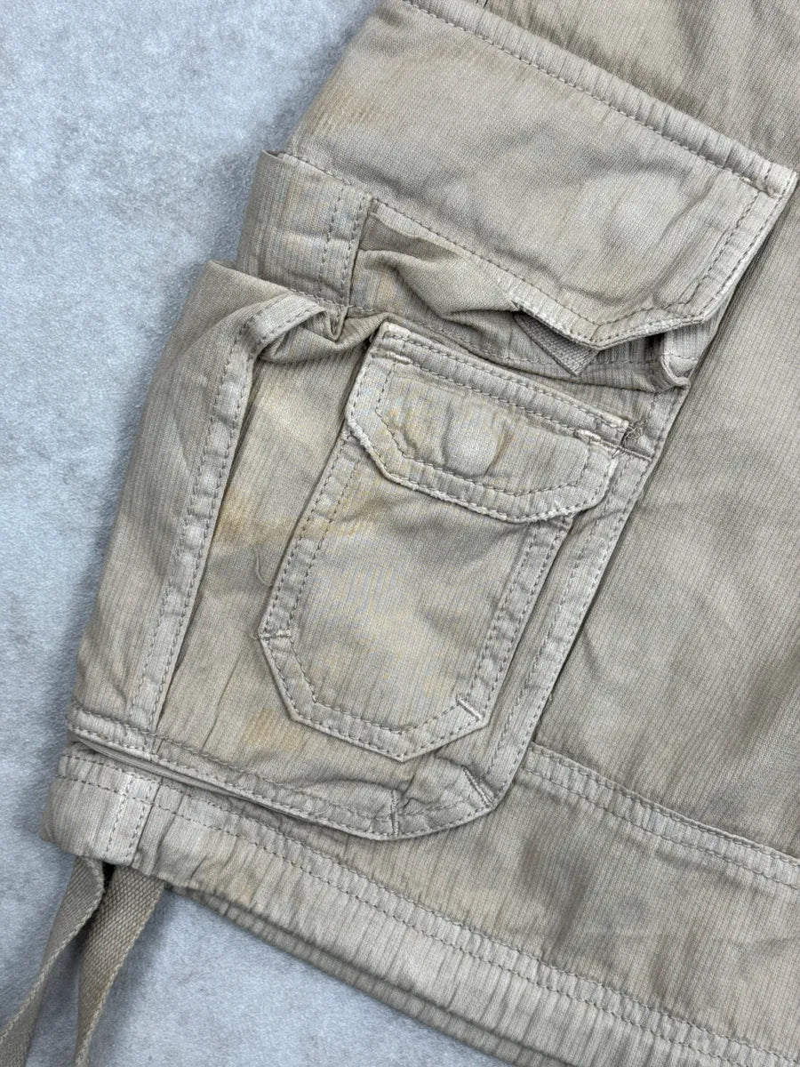 AW2004 Dolce & Gabbana Sand Beige Multi-Pocket Hem Shorts haXKXRCr 8