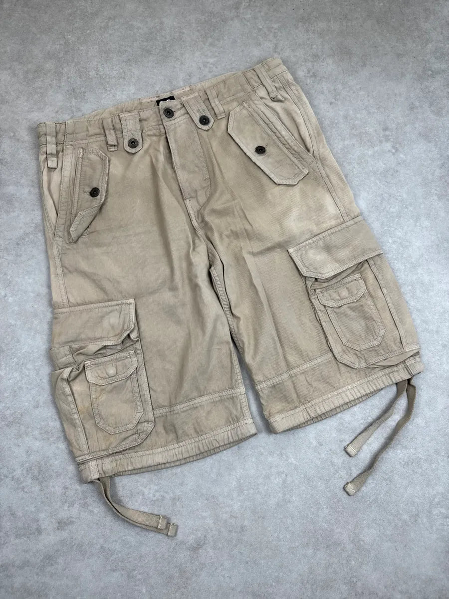 AW2004 Dolce & Gabbana Sand Beige Multi-Pocket Hem Shorts haXKXRCr 4