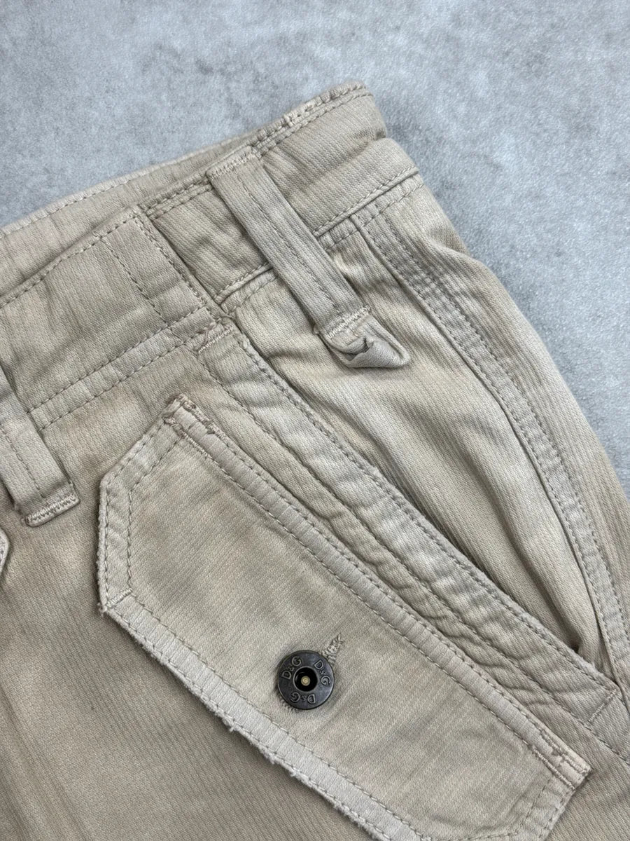 AW2004 Dolce & Gabbana Sand Beige Multi-Pocket Hem Shorts haXKXRCr 9
