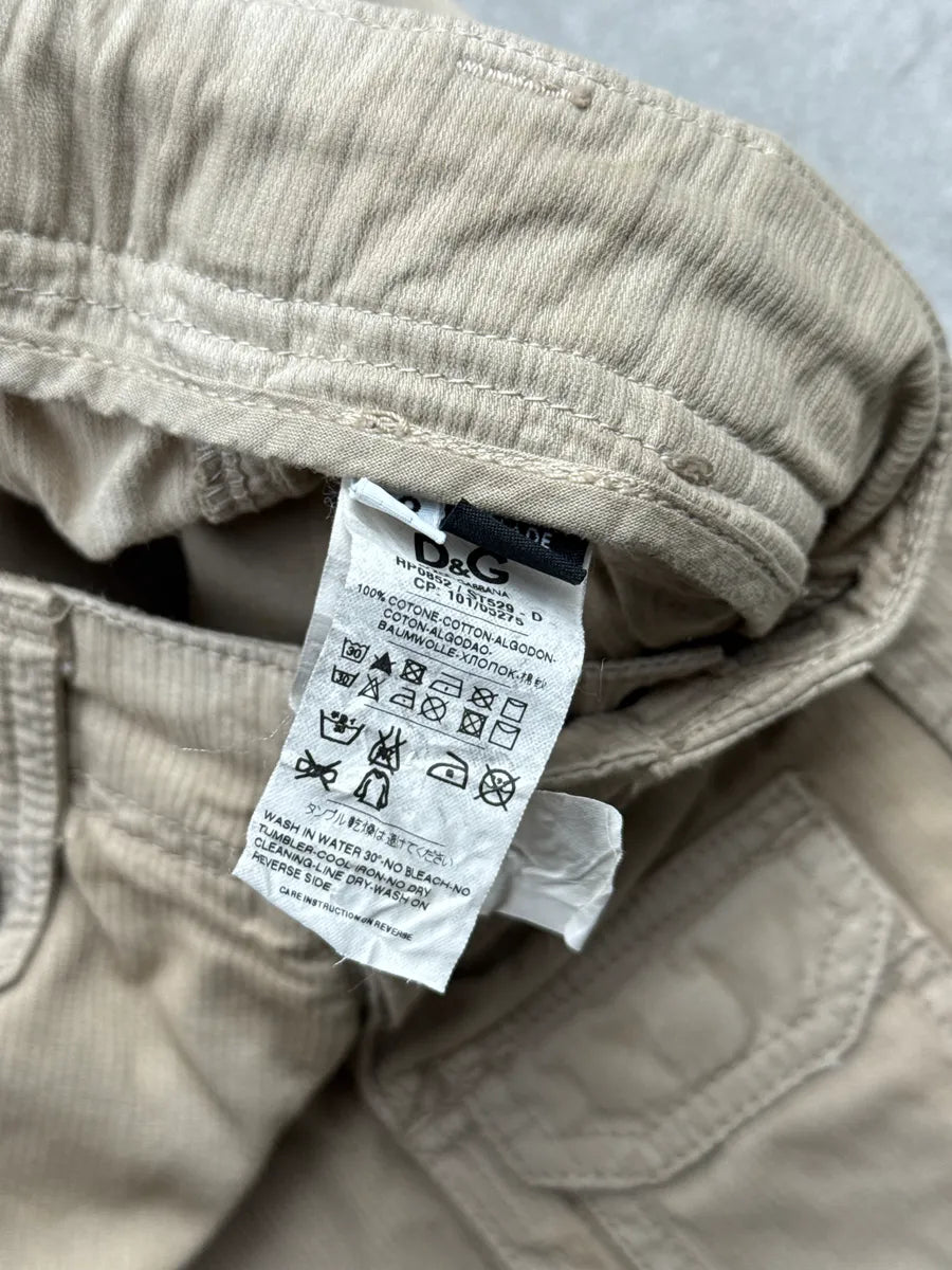 AW2004 Dolce & Gabbana Sand Beige Multi-Pocket Hem Shorts haXKXRCr 12