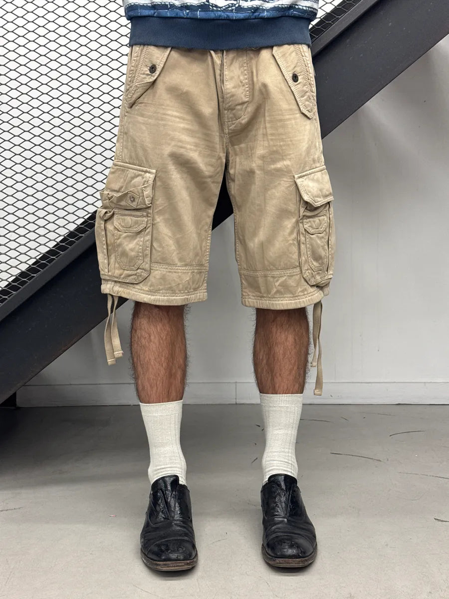 AW2004 Dolce & Gabbana Sand Beige Multi-Pocket Hem Shorts haXKXRCr 1