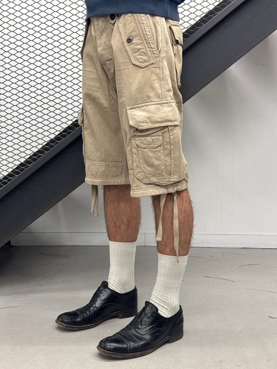 AW2004 Dolce & Gabbana Sand Beige Multi-Pocket Hem Shorts haXKXRCr 2