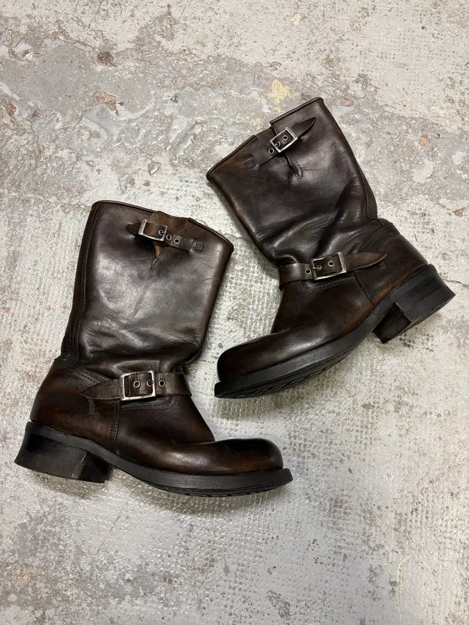 Harley Davidson Brown Ankle Leather Boots ijcbjUM 1