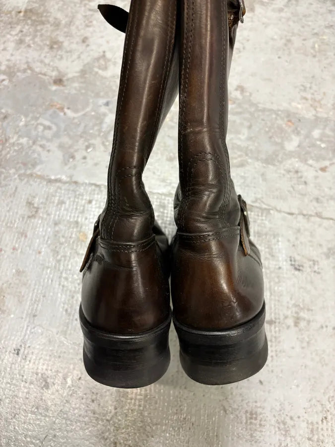 Harley Davidson Brown Ankle Leather Boots ijcbjUM 4
