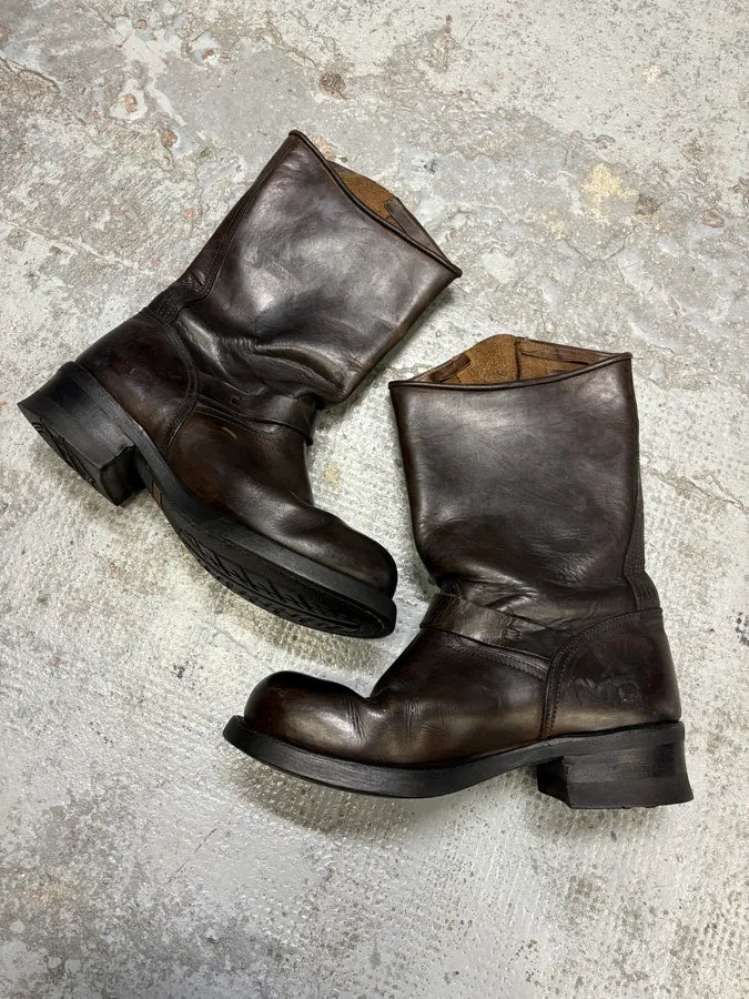 Harley Davidson Brown Ankle Leather Boots ijcbjUM 2