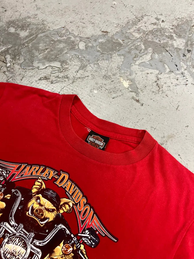 Harley Davidson Comics Red Biker T-Shirt JoYEypE 3
