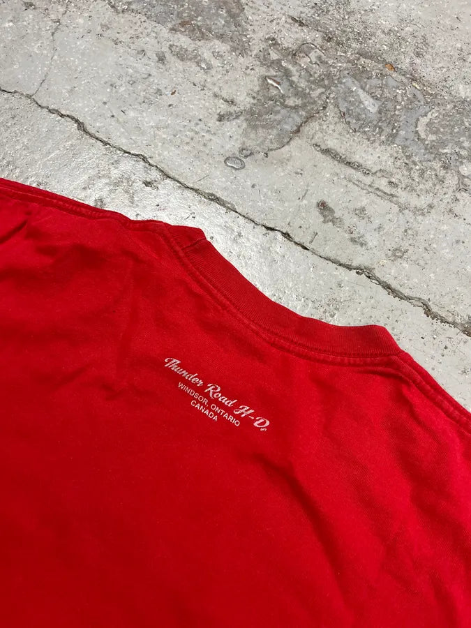 Harley Davidson Comics Red Biker T-Shirt JoYEypE 6