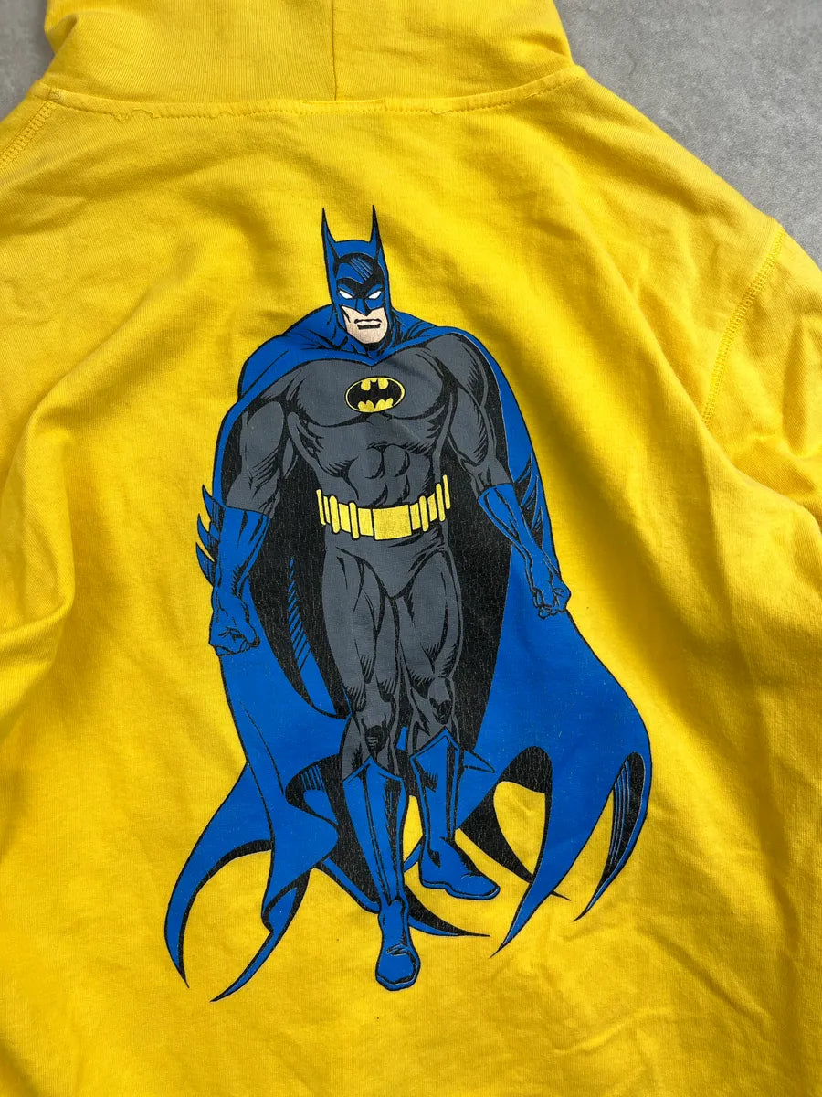 AW2005 Dolce & Gabbana Yellow Batman Graphic Zip-Up Hoodie heeSTFlA 10