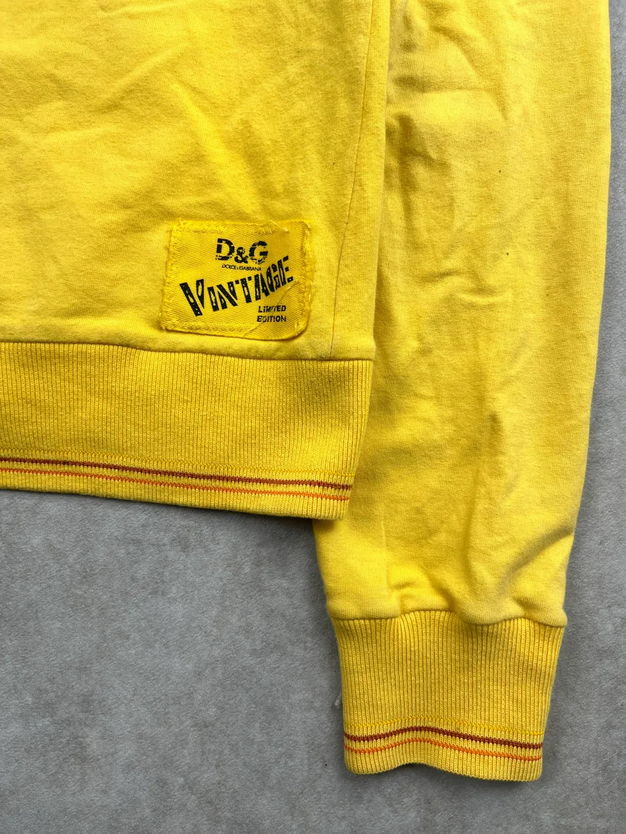 AW2005 Dolce & Gabbana Yellow Batman Graphic Zip-Up Hoodie heeSTFlA 11