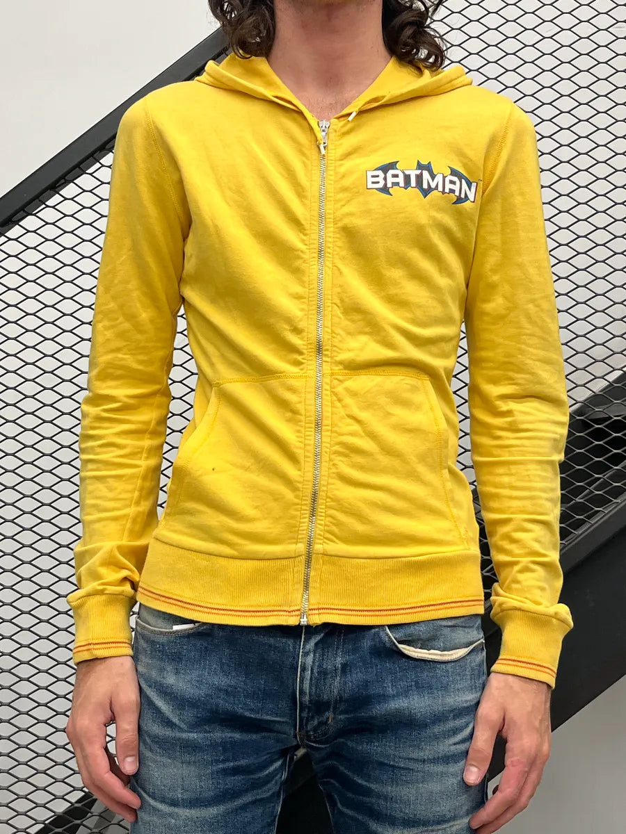 AW2005 Dolce & Gabbana Yellow Batman Graphic Zip-Up Hoodie heeSTFlA 1