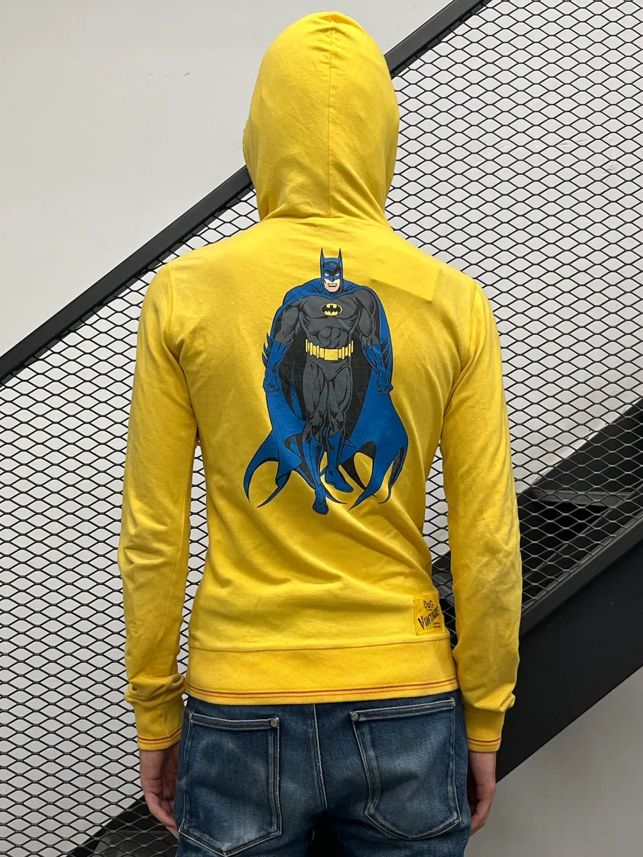 AW2005 Dolce & Gabbana Yellow Batman Graphic Zip-Up Hoodie heeSTFlA 0