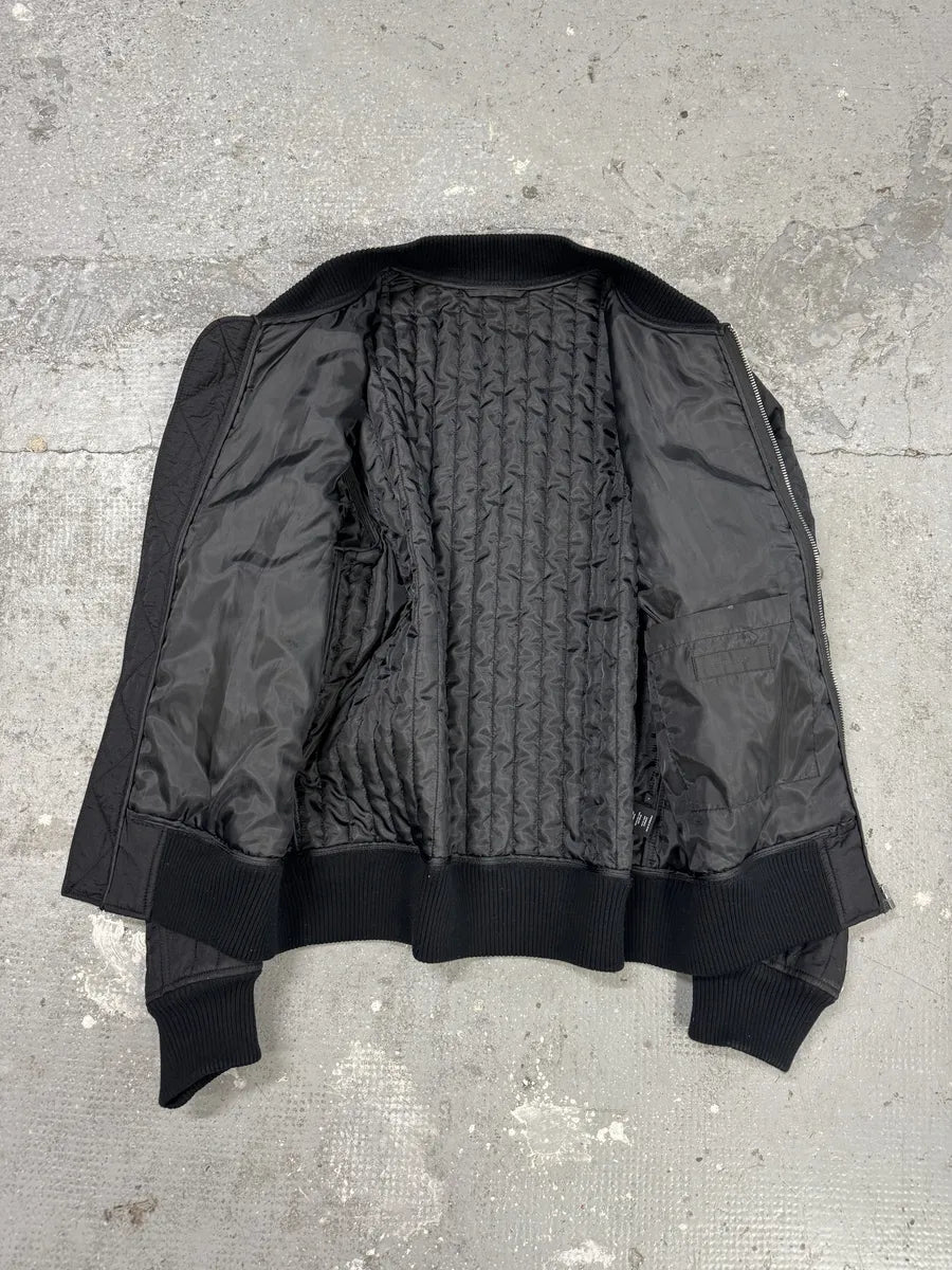 Helmut Lang Black Quilted Bomber Jacket (L) 3