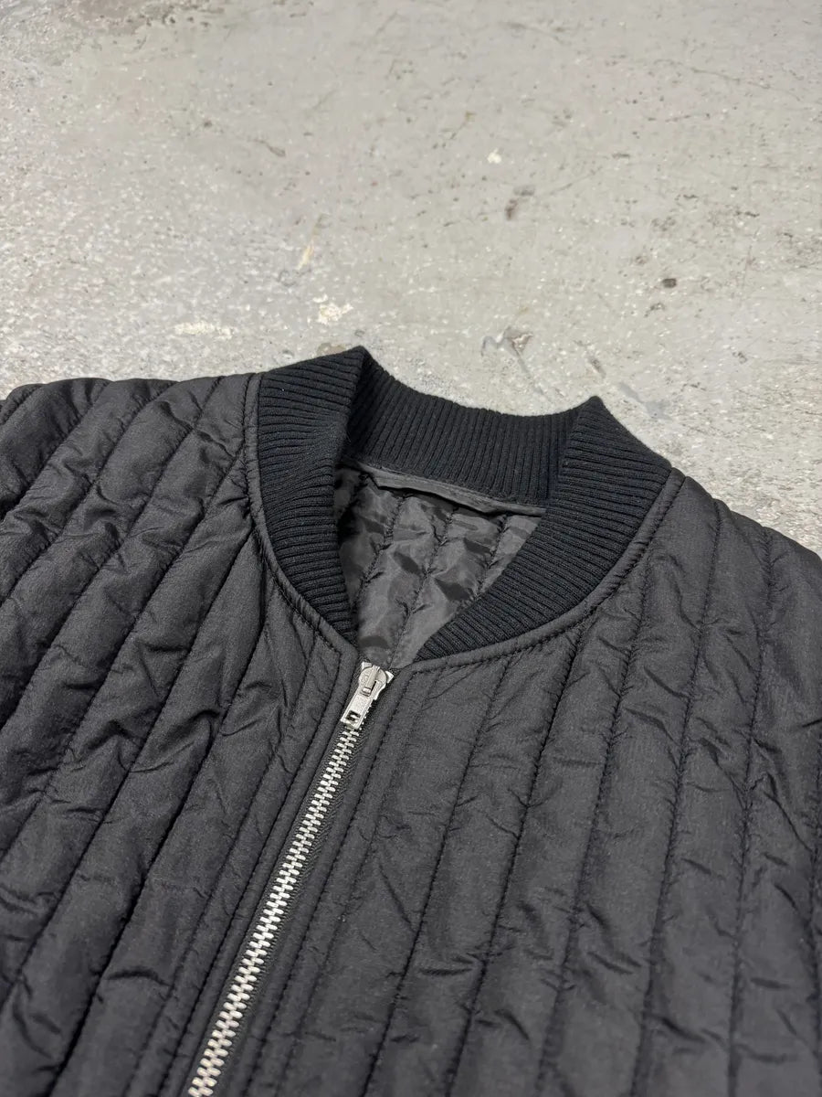 Helmut Lang Black Quilted Bomber Jacket (L) 6