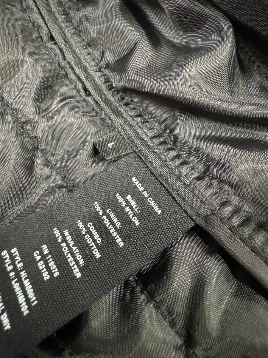 Helmut Lang Black Quilted Bomber Jacket (L) 9