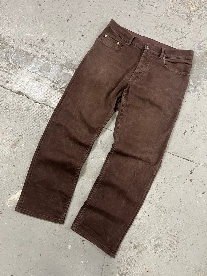 Helmut Lang Brown Classic Faded Pants UlnkBnD 1