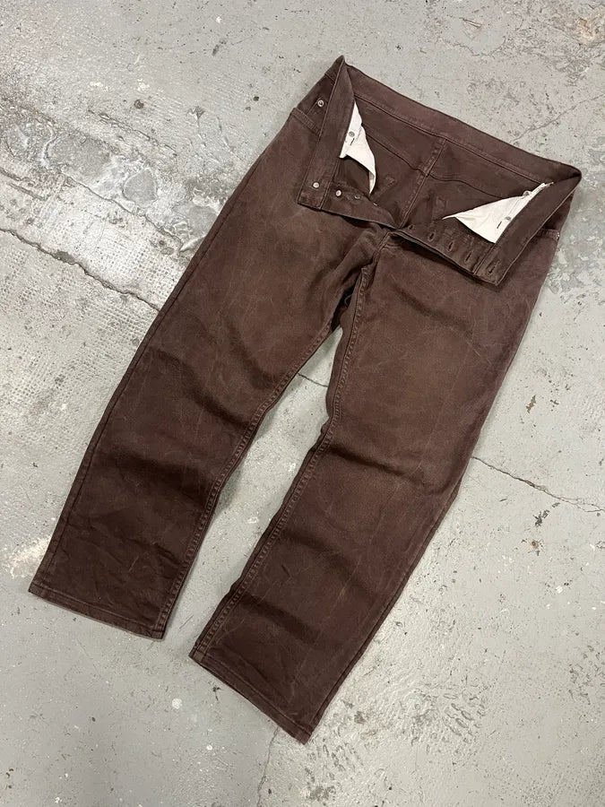 Helmut Lang Brown Classic Faded Pants UlnkBnD 2
