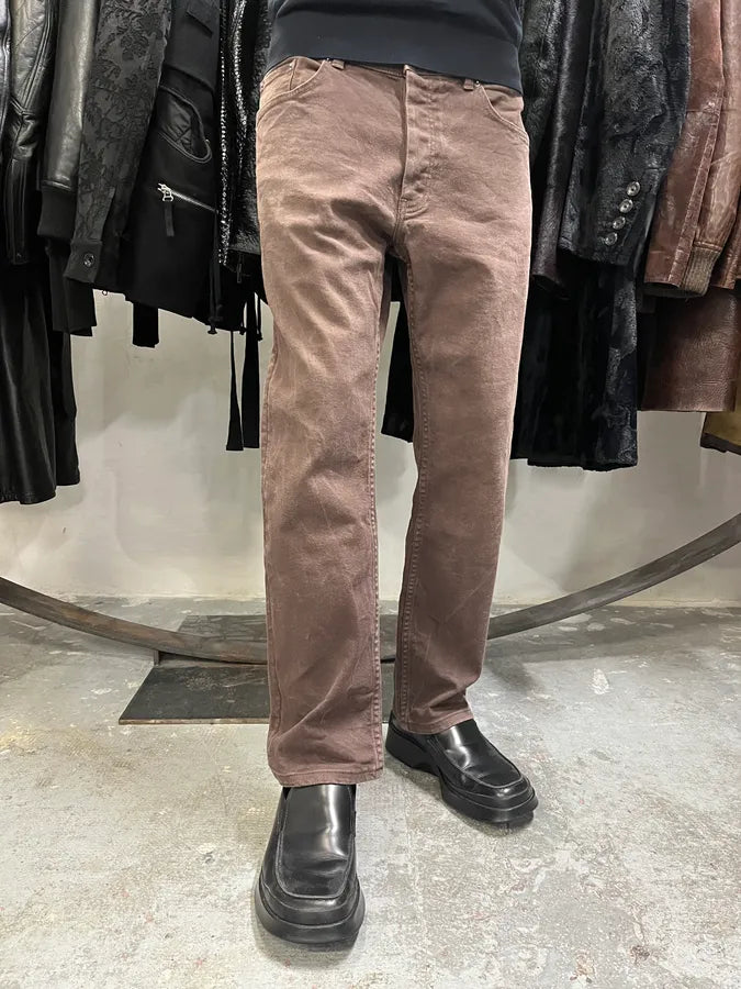 Helmut Lang Brown Classic Faded Pants UlnkBnD 4