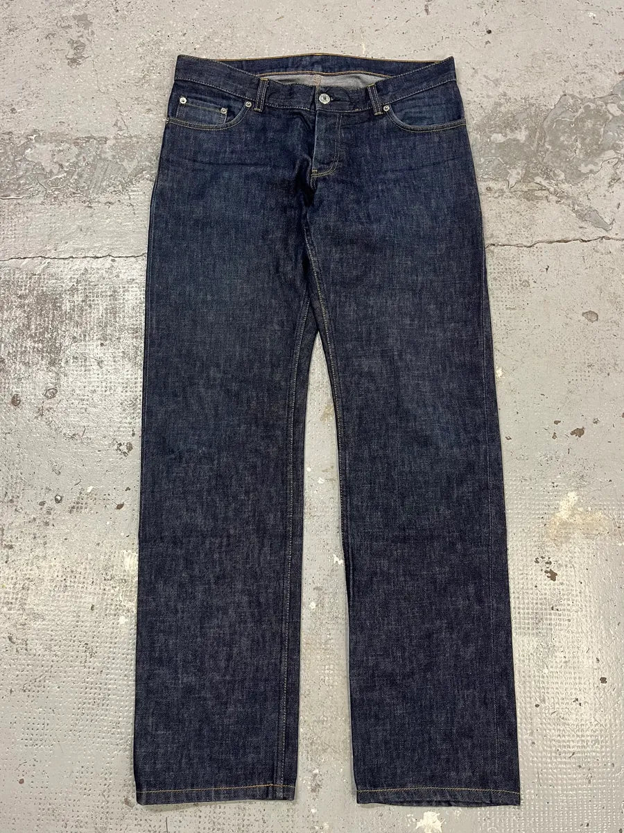 2000s Helmut Lang Brut Navy Denim Jeans WqFAHfL 3