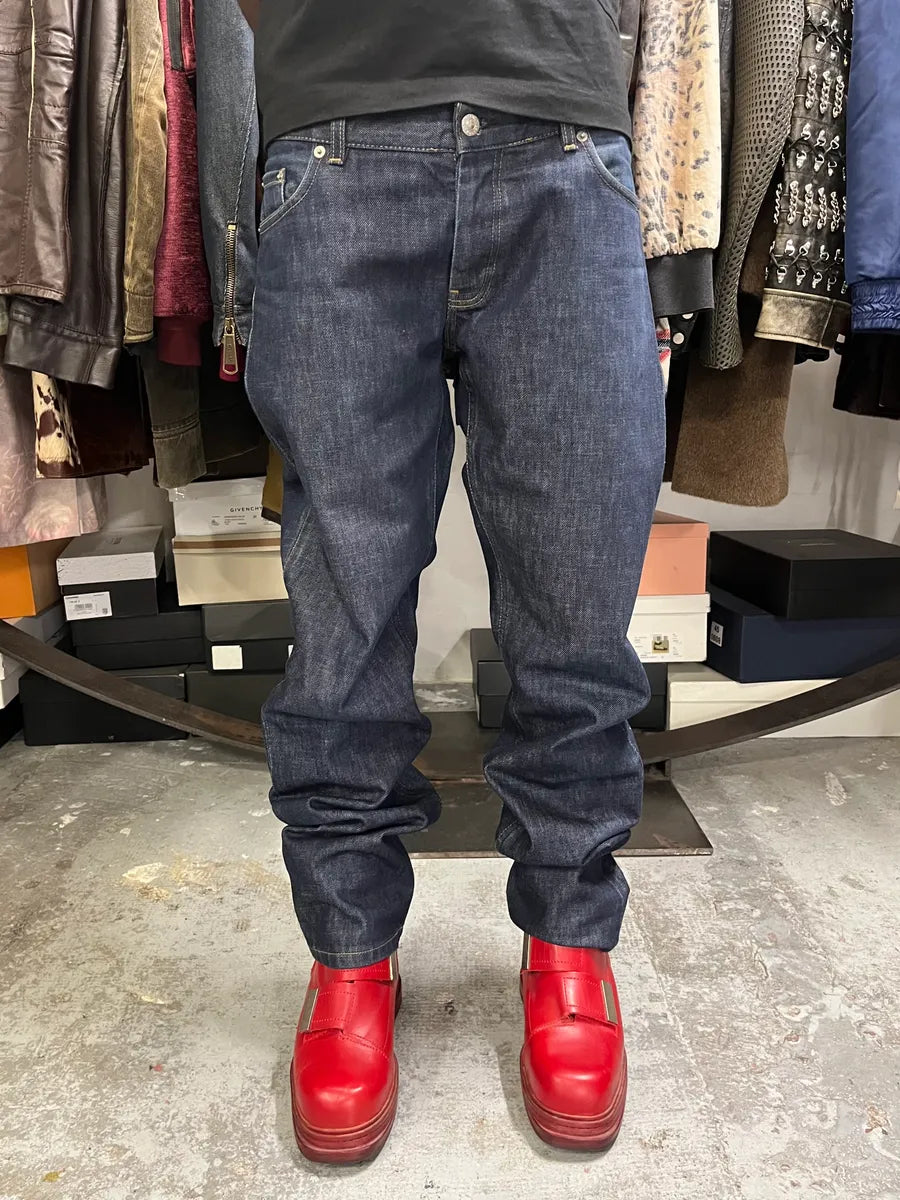 2000s Helmut Lang Brut Navy Denim Jeans WqFAHfL 0