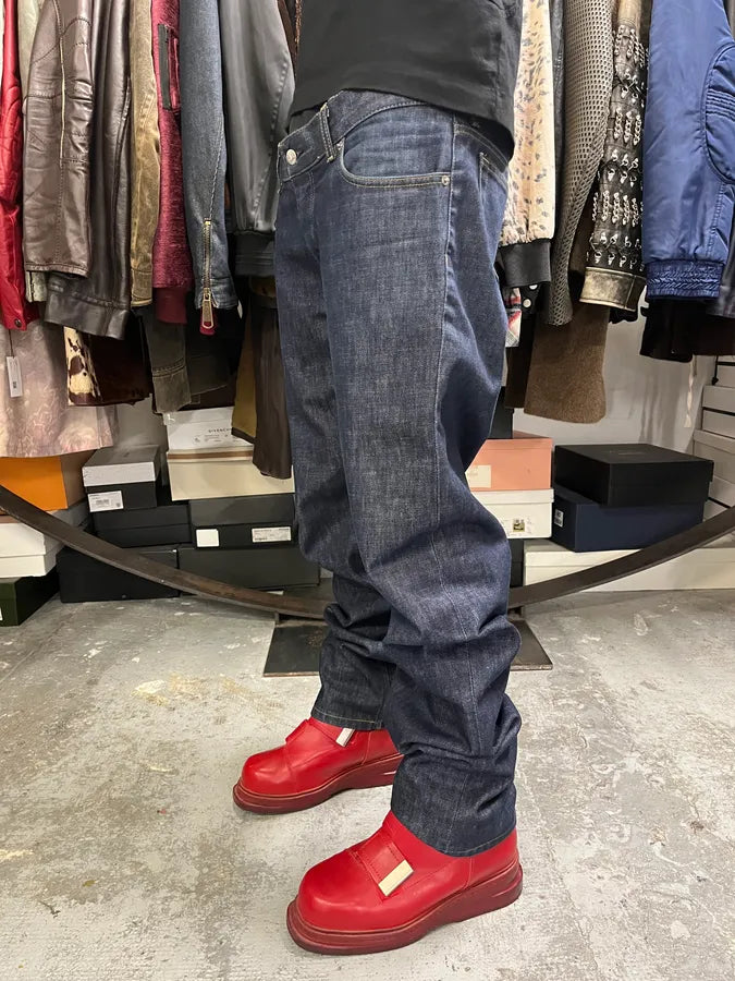2000s Helmut Lang Brut Navy Denim Jeans WqFAHfL 2