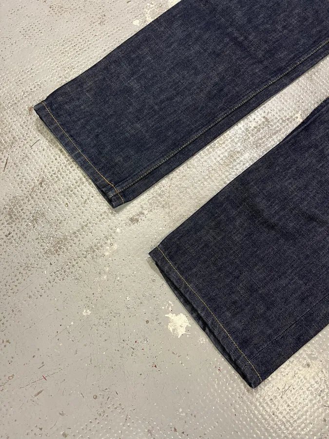 2000s Helmut Lang Brut Navy Denim Jeans WqFAHfL 5