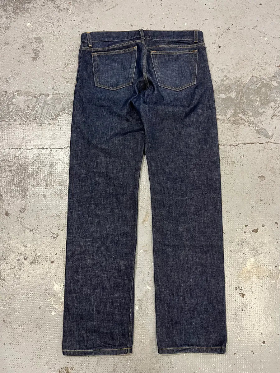 2000s Helmut Lang Brut Navy Denim Jeans WqFAHfL 4