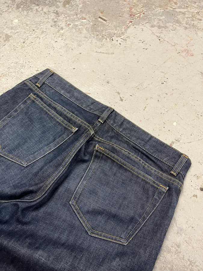2000s Helmut Lang Brut Navy Denim Jeans WqFAHfL 6
