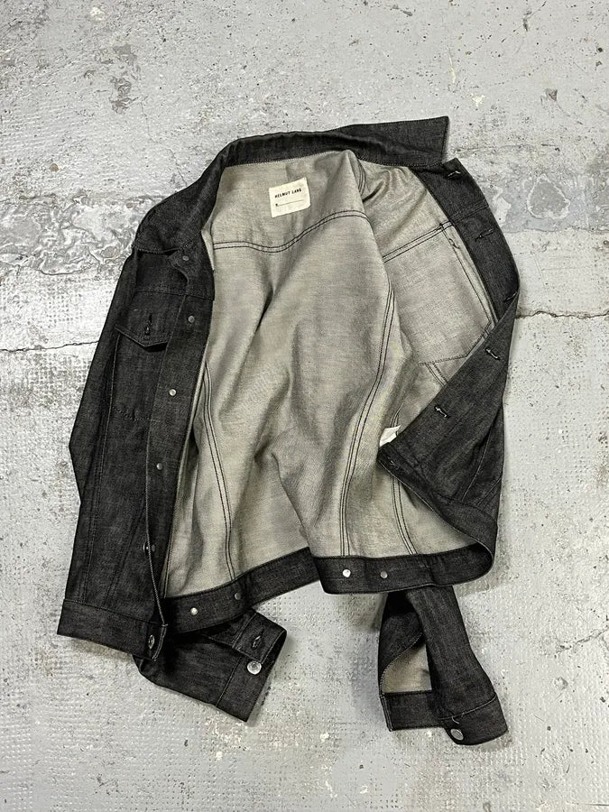 2000s Helmut Lang Classy Grey Denim Jacket pHCnrzW 7