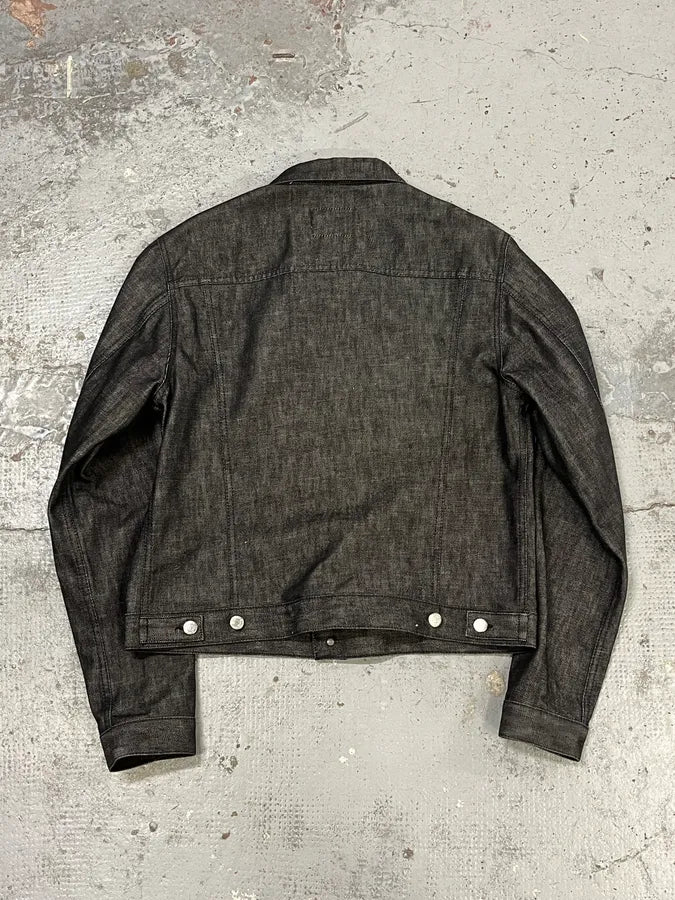 2000s Helmut Lang Classy Grey Denim Jacket pHCnrzW 5