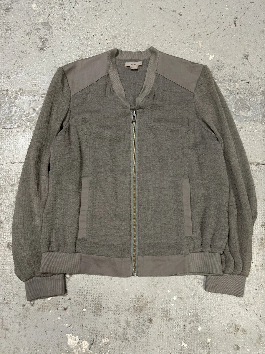 Helmut Lang Concrete Raw Grey Bomber Jacket (L) EThFWCU 0