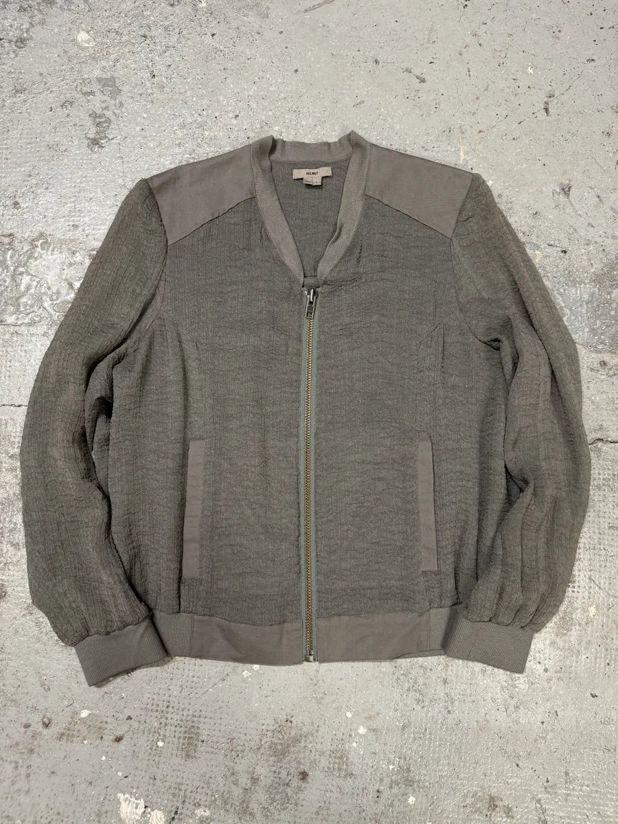 Helmut Lang Concrete Raw Grey Bomber Jacket (L) EThFWCU 10